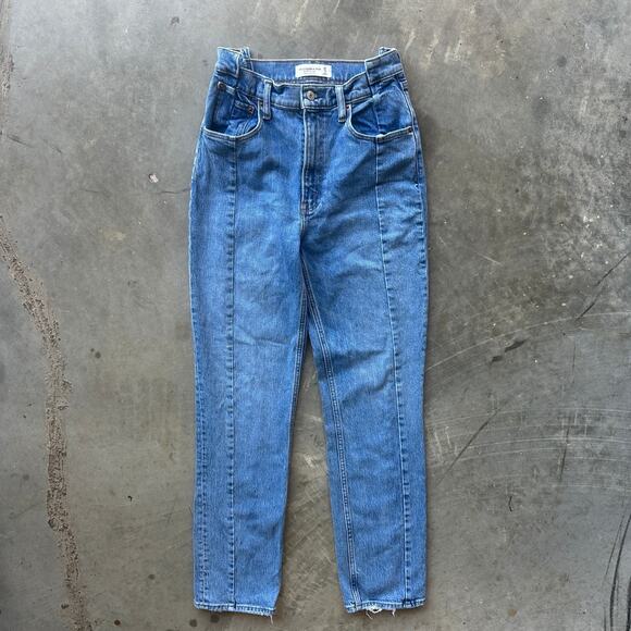 Abercrombie & Fitch Denim - ABERCROMBIE & FITCH Curve Love Jeans Women's 27 4R 90s Straight Ultra High Rise